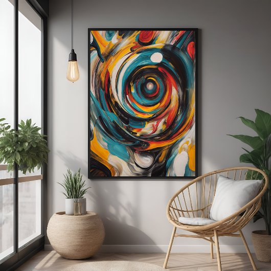 Wervelende Vortex Abstract Expressionisme Moderne  Poster