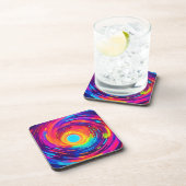 wervelende vortex Abstracte kunst Bier Onderzetter (Rechterzijde)