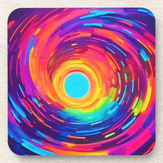 wervelende vortex Abstracte kunst Bier Onderzetter (Voorkant)