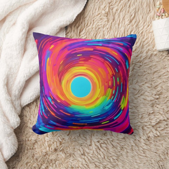 wervelende vortex Abstracte kunst Kussen (Deken)