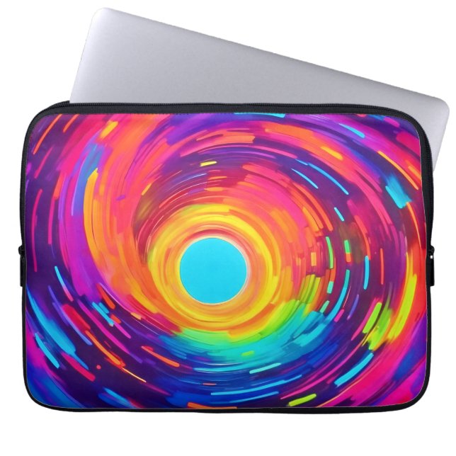 wervelende vortex Abstracte kunst Laptop Sleeve (Voorkant)