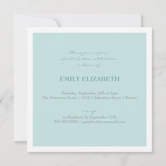  wervelfoto Collage Sweet 16 Uitnodiging (Achterkant)