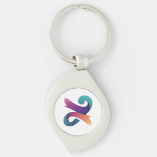 Wervelgrafische hand sleutelhanger