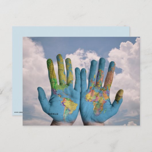 Wervelig hanteert briefkaart (Voorkant / Achterkant)