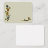  wervelige bloemblaadjes middeleeuwse stijl CC1279 Notitiekaartje (Voorkant / Achterkant)