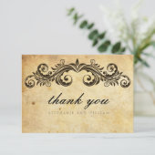 werveling bruiloft dank u kaart (Staand voorkant)