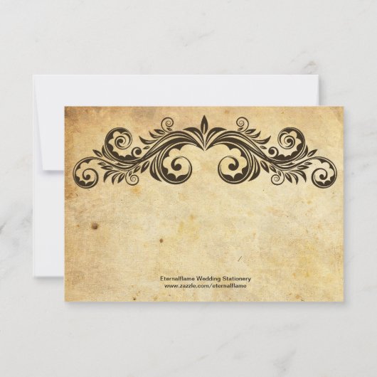  werveling bruiloft dank u kaart (Achterkant)