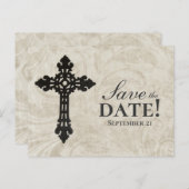  werveling Katholiek Kruis Save the Date Aankondigingskaart (Voorkant / Achterkant)