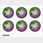 werveling kleuren bowling bal ronde sticker (Vel)