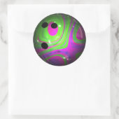 werveling kleuren bowling bal ronde sticker (Tas)