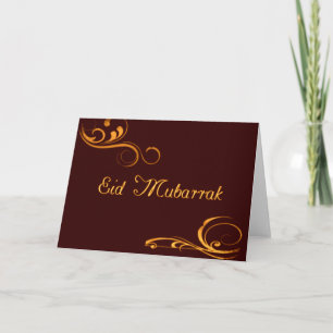 wervelingen - Eid Mubarrak Feestdagen Kaart