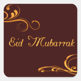  wervelingen - Eid Mubarrak Vierkante Sticker