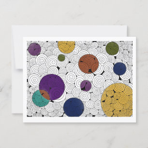 Wervelingen en cirkels briefkaart