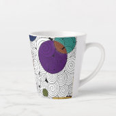 Wervelingen en cirkels Latte Mok (Rechts)