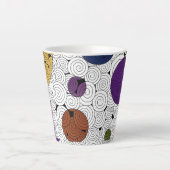 Wervelingen en cirkels Latte Mok (Voorkant)