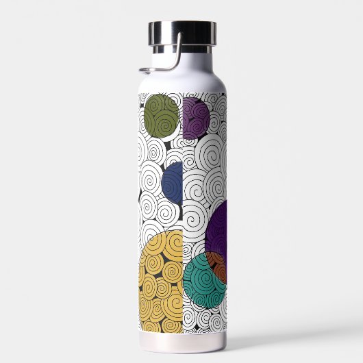 Wervelingen en cirkels Waterfles (Rechts)
