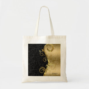 wervelingen en damast tote bag