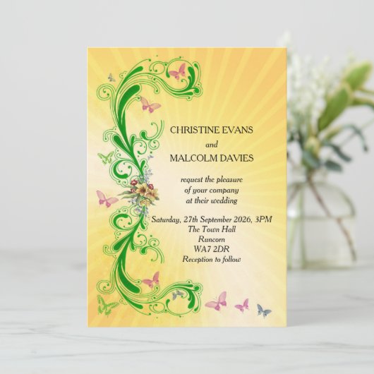 Wervelingen en Vlinders Kaart (Staand voorkant)