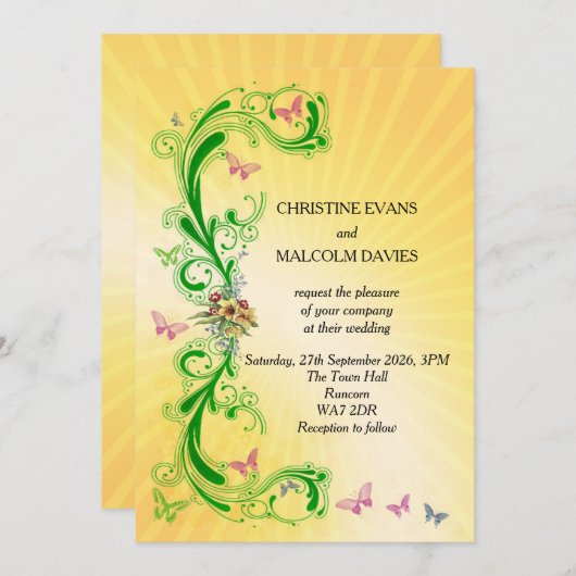 Wervelingen en Vlinders Kaart (Voorkant / Achterkant)