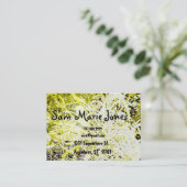 Wervelingen Geel en Groen Grunged Visitekaartje (Staand voorkant)