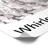 Wervelingen gekruld. Mensen die rondlopen in de as Poster (Hoek)