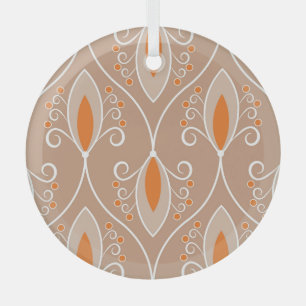 wervelingen, geometrisch, naadloos patroon glas ornament