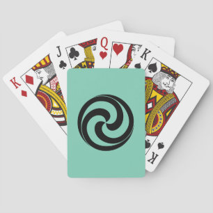 Wervelingen in de vorm van een bal pokerkaarten