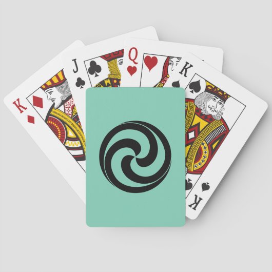 Wervelingen in de vorm van een bal pokerkaarten (Achterkant)