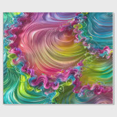 wervelingen, krullen, prachtige golven van heldere cadeaupapier (Vlak)