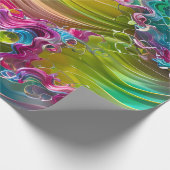 wervelingen, krullen, prachtige golven van heldere cadeaupapier (Hoek)