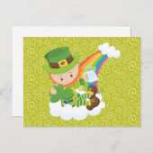 Wervelingen Leprechaun en Rainbow Briefkaart (Voorkant / Achterkant)