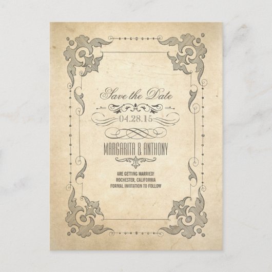  wervelingen lijst Oud Sla de datum briefkaarten (Voorkant)