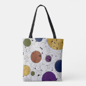 Wervelingen over de hele canvas tas (Achterkant)