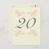  wervelingen, Sinaasappel, Grijze Trouwtafel Numme Briefkaart (Voorkant / Achterkant)