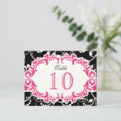 Wervelingen Tafelnummer Briefkaart (Fushia Lijst) (Staand voorkant)