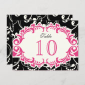 Wervelingen Tafelnummer Briefkaart (Fushia Lijst) (Voorkant / Achterkant)