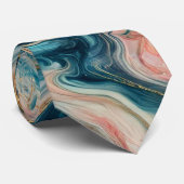 Wervelingen van blauw en goud stropdas (Opgerold)
