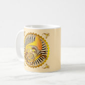 Wervelingen van de Franse Hoorn Koffiemok (Voorkant links)