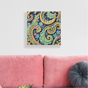 Wervelingen van een Paisley-droom Canvas Afdruk