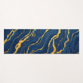 Wervelingen van glanzend goud en blauw yogamat (Voorkant (horizontaal))