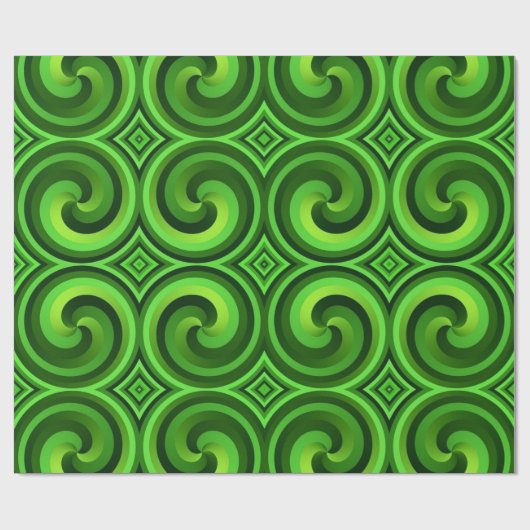Wervelingen van groen cadeaupapier (Vlak)