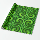 Wervelingen van groen cadeaupapier (Uitgerold)