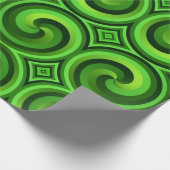 Wervelingen van groen cadeaupapier (Hoek)