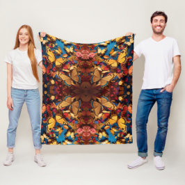 Wervelingen van heldere kleurrijke gouden lichten fleece deken