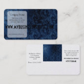 Wervelingen van het Fluweel van Faux de Blauwe Visitekaartje (Voorkant / Achterkant)