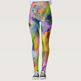 Wervelingen van Neon kleuren Leggings