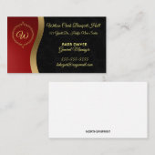 Wervelingen van Red Gold Black Visitekaartje (Voorkant / Achterkant)