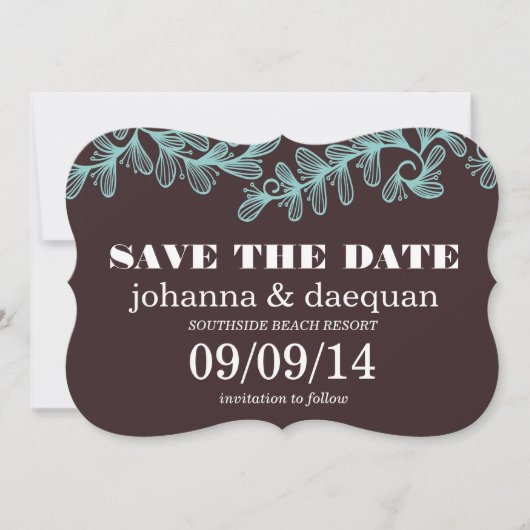 wervelings bladeren save the date (Voorkant)