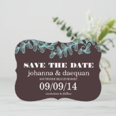 wervelings bladeren save the date (Staand voorkant)
