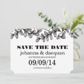 wervelings bladeren save the date (Staand voorkant)